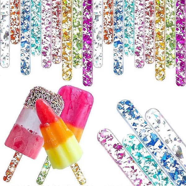 Akrylpinde Genanvendelige Cakesicle Pinde Kage Ispinde Is Cakesicle Pop Form til Hjemmekage Slik Fest Håndværk E A