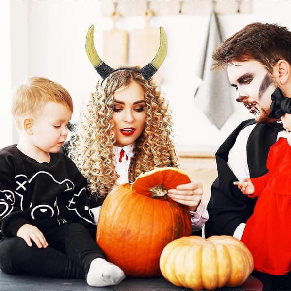 2 kpl aikuisten Halloween-häränsarvipanta asuste A