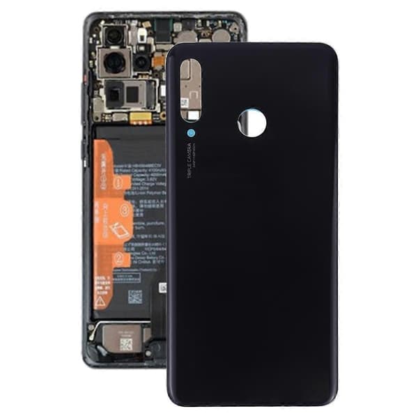Batteribagcover til Huawei P30 Lite Sort