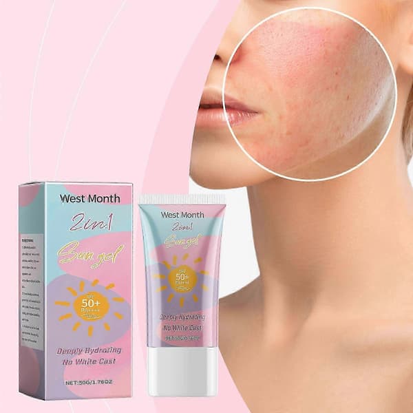 Westmonth 2-i-1 Skyddande Lotion, Sommar Utomhus Dubbelvårdande Ansiktsfuktighetskräm A