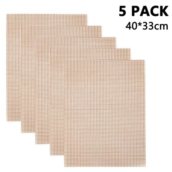 5 st BBQ Grill Mesh Mat Non Stick Grill Net Pad