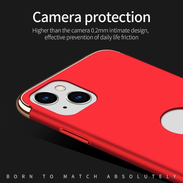 MOFI Guard Series Galvanisering Bakdeksel til iPhone 14 Plus, Avtakbart 3-i-1 Hardt PC-telefondeksel A