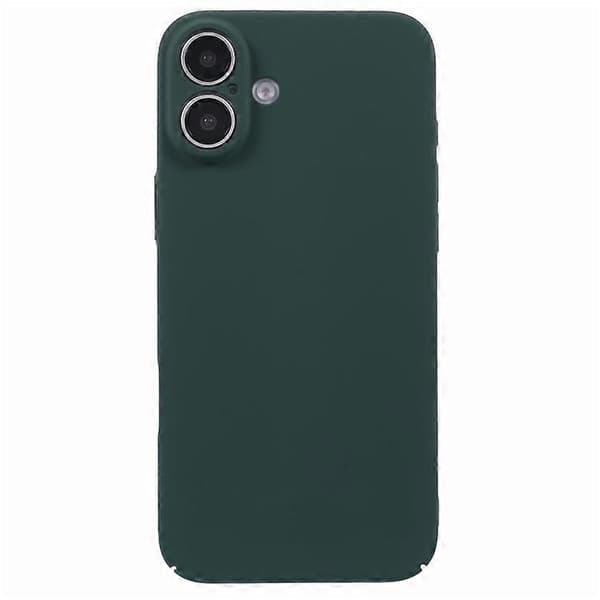 Kompatibel med iPhone 16 Plus etui hud-touch gummibelagt hårdt PC telefoncover Grøn