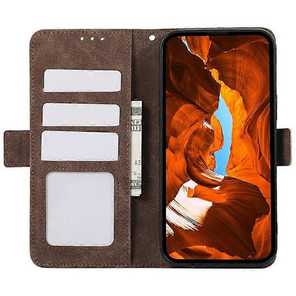 ABEEL Kompatibel med iPhone 13 Pro Läderfodral Sidomagnetlås RFID Plånboksfodral A