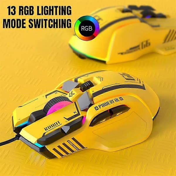 RYRA Genopladelig Bluetooth Trådløs Gaming Mus 12-tasters Makroprogrammering
