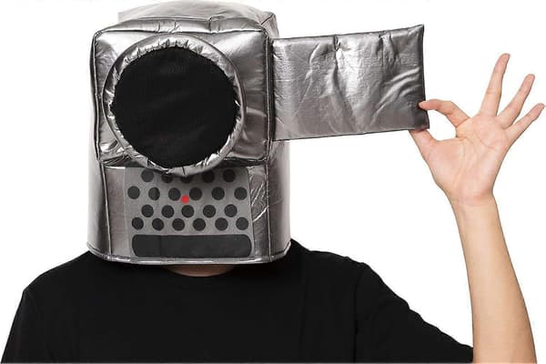 Hauska kamerahattu cosplay-asu Halloween-juhlaprop A