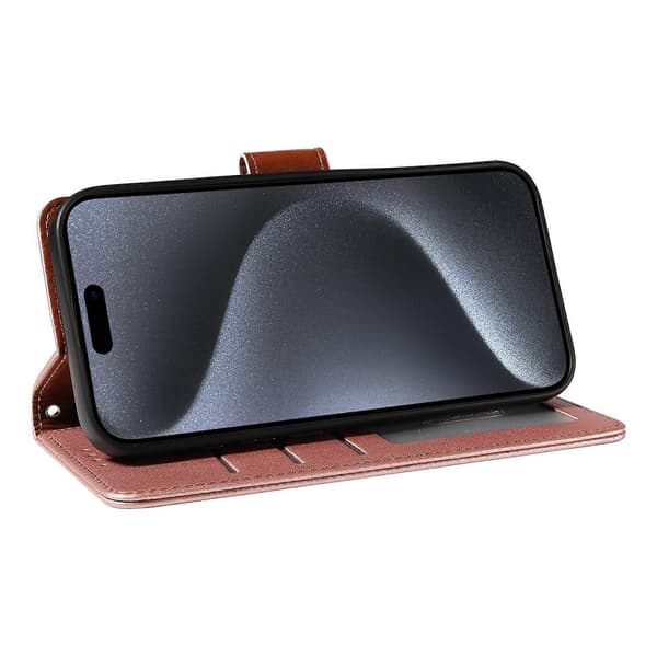Fodral för iPhone 14 Pro RFID-blockerande PU-läderplånboksfodral med handledsrem