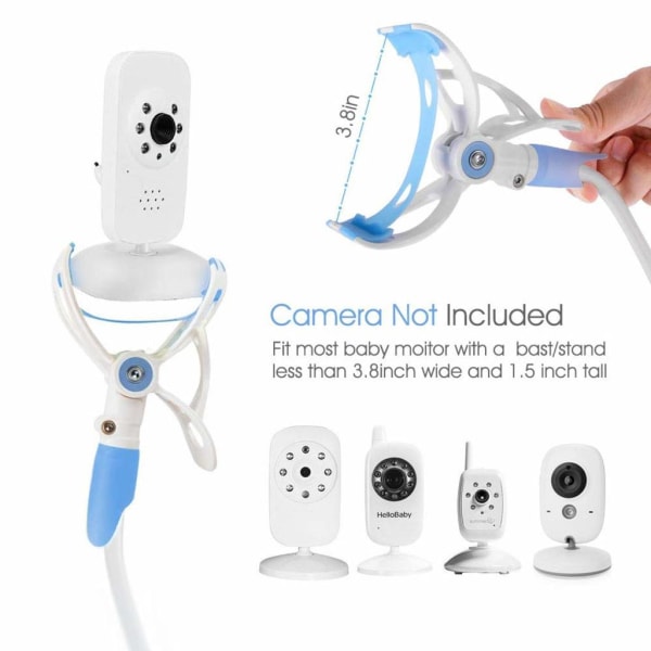 Babykamera-holder, babyalarm-holder, universel kameraholder, justerbar fleksibel kamerastativ til børneværelse