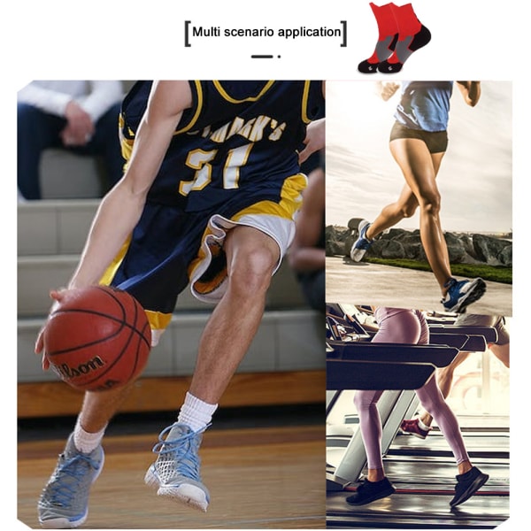 Pehmustetut Athletic Sports Crew -sukat miehille ja naisille