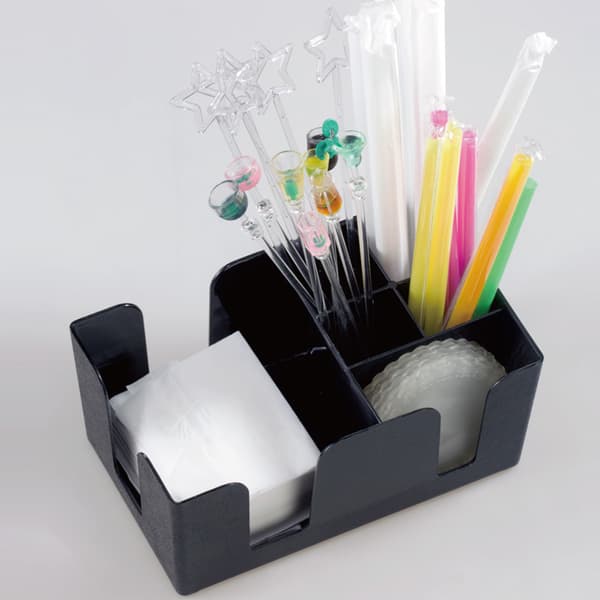 Bar Caddy (6 rum) – Bartilbehør – Genopfyldelig Bar Organizer (Sort)