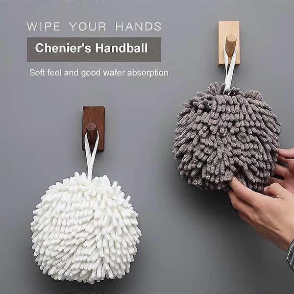 Hurtigtørrende badeværelse chenille håndklæde blødt absorberende pom håndklæde køkken mikrofiber