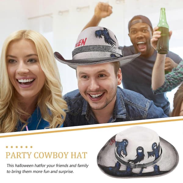 Halloween festhat cowboyhat til Halloween dekoration 2 stk. polyester A