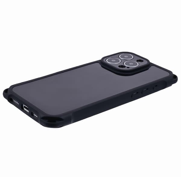 Til iPhone 16 Pro Max etui forstærket hjørnebeskyttelse TPU telefoncover sort
