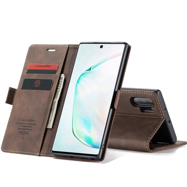 CASEME 013 Series Auto-absorbed Flip Läderplånboksfodral för Samsung Galaxy Note 10 Plus/10 Plus 5G