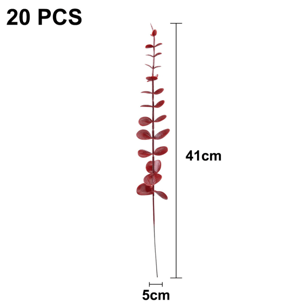 20pcs simulation eucalyptus stem, used for bouquet wedding