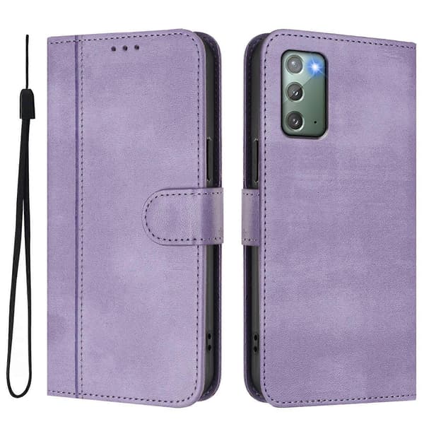 Linjeskarvspänne Retro Läderfodral för telefon (för Samsung Galaxy Note20)