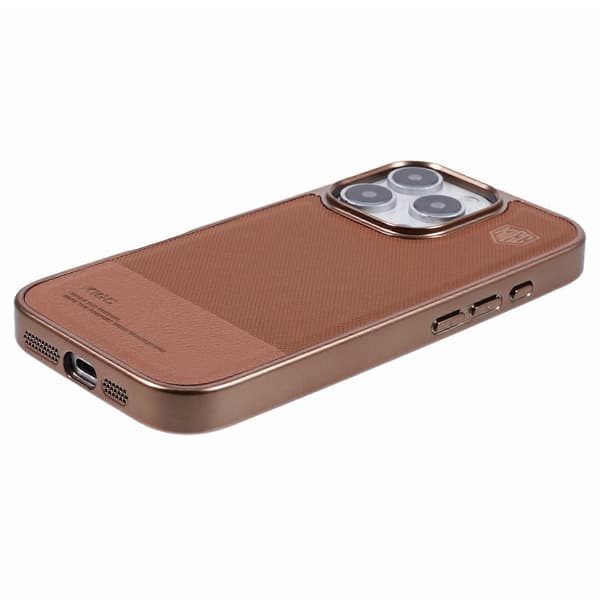 KIGC iPhone 16 Pro -suojakuori PC+TPU+PU-galvanointi