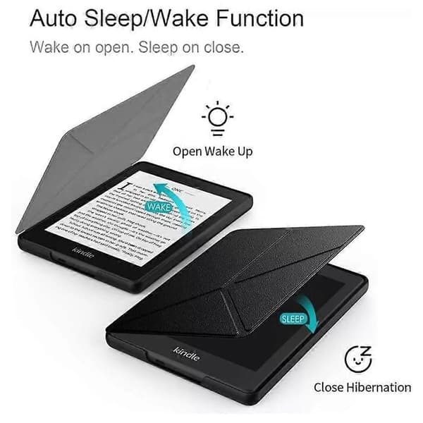 Flipfodral för Kindle Paperwhite 12:e generationen-2024 7\", Slim Fit Stativfodral (Lila)