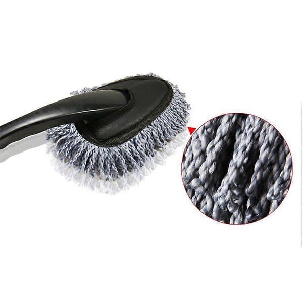 Grå bilvaskebørste mikrofiber støvbørste støvmopp for bil og hjem