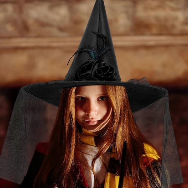 Halloween heksehatt festtilbehør til dekorasjon Halloween Cosplay A