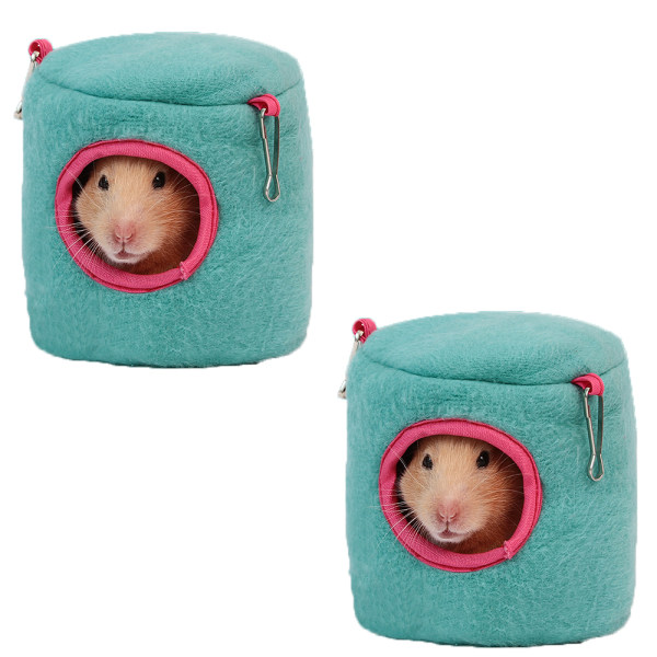 2 stk. Mini Hamster Seng Hideouts og Huse, Bomuld Mini Dyr