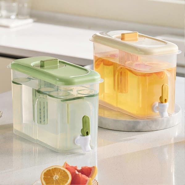 Iced Fruit Juices Container Stabelbar Ingen Lækage Vandkander til Køkken A
