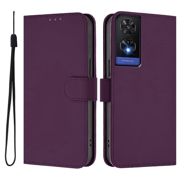 Ensfarvet PU-etui til TCL 505 (violet)