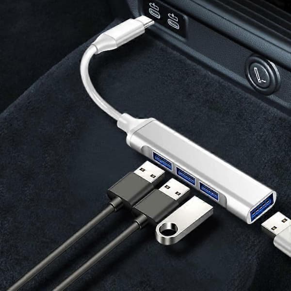 Typ C till USB 4 portar USB HUB 3.0 förlängare C dockningsstation OTG USB 3.0 Multi Splitter