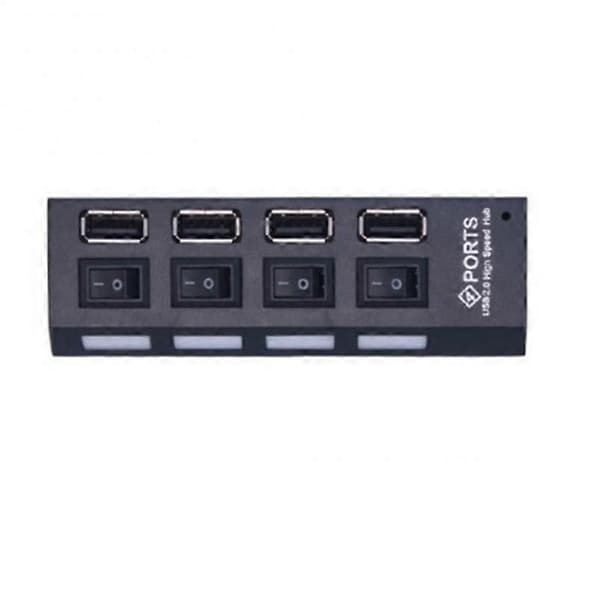 RYRA USB 2.0 Hub USB Hub 2.0 Multi USB Splitter Hub Använd strömadapter 4/7 portar Flera