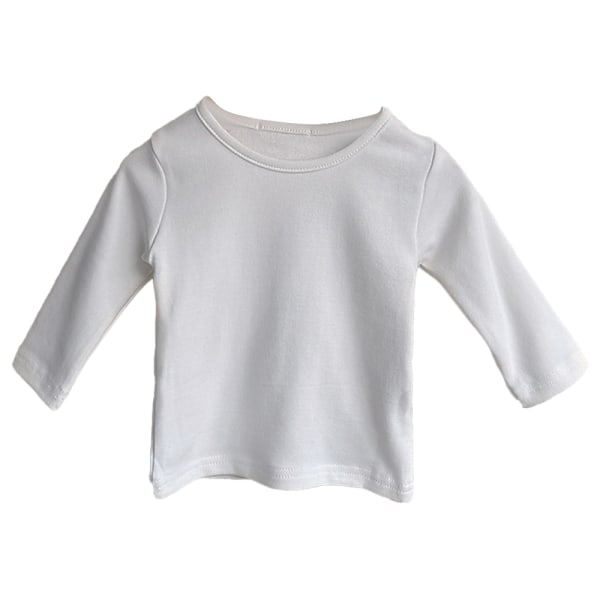 Langermet t-skjorte for barn i bomull med rund hals