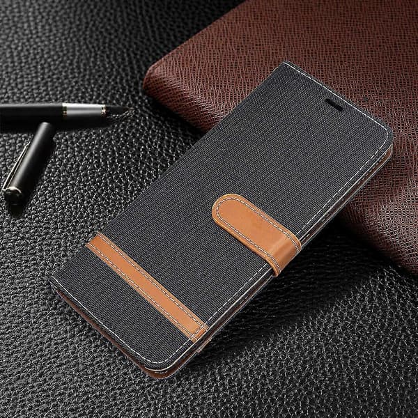 Telefonfodral Vikbart läderfodral för Nokia G20/g10 svarta jeans