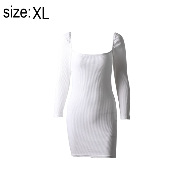 Kvinners Sexy Lang Arm Bodycon Elegant Mini Festkjole