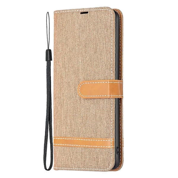För Samsung Galaxy A54 5G Färgblock Denim Textur Läder Telefonfodral