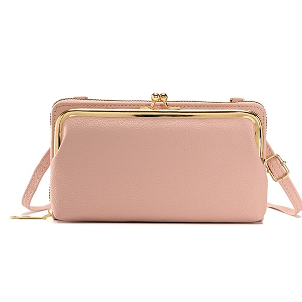 Vintage middagsväska senior sense temperament mobiltelefonväska litchi mönster crossbody väska