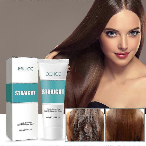 Hårglattecreme Permanent Proteinkorrigerende Hårglattecreme Glat Hår Rebonding Creme (2 stk.)