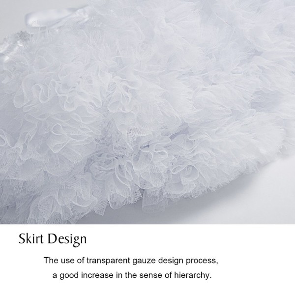 Kvinnors elastiska midja chiffong underkjol Puffy Tutu Tulle kjol P