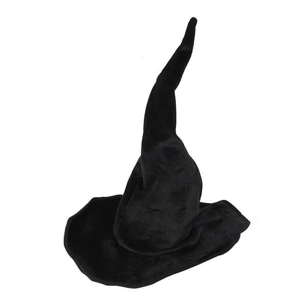 Unik heksehat Halloween kostume tilbehør til Halloween festdekorationer Hat Elegant hovedbeklædning til maskerade sort A