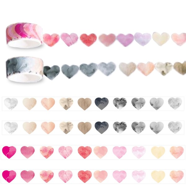 400 stk hjerteklistremerker Valentine's Love dekorative klistremerker