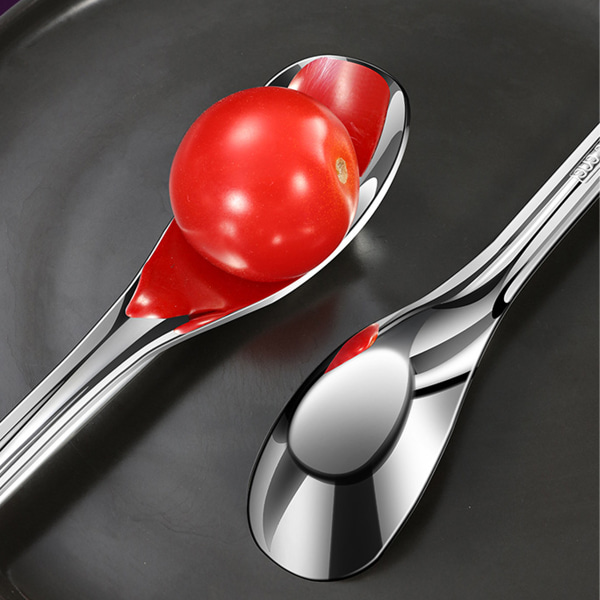4-delad soppsked, rostfritt stål, kryddsked dessert