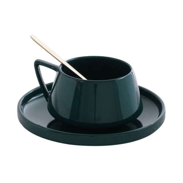 220 ml tekopp eller kaffekopp med fat, tillverkad av porslin, med
