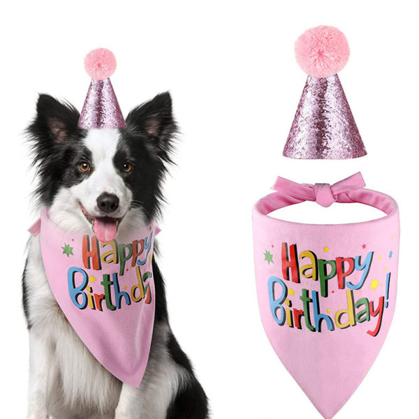 Hund fødselsdagsfest forsyninger Pet fødselsdag hat hætte dekoration