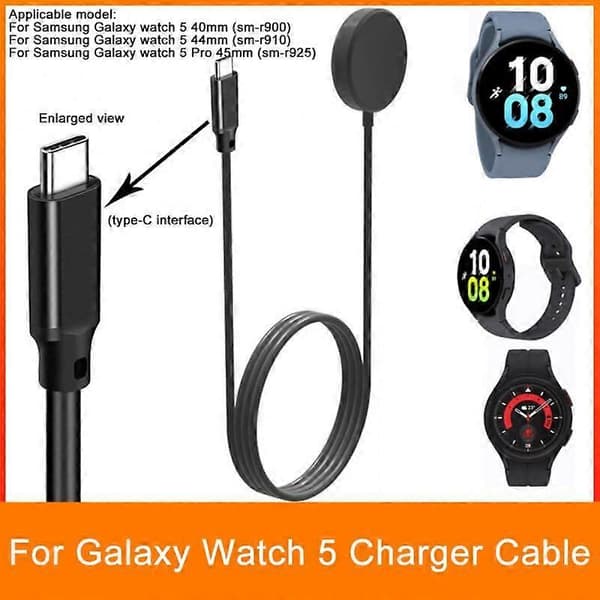 Rask lader for Samsung Galaxy laderdokk for Galaxy Watch 5 5 Pro magnetisk lading