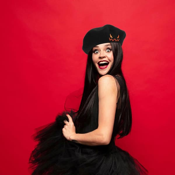 Slitesterk Premium Beret for Halloween Kostyme Tilbehør 1 stk A