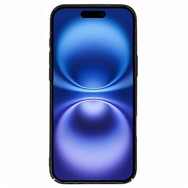 Kompatibel med iPhone 16 Plus-deksel, gummiert hardt PC-telefondeksel, svart