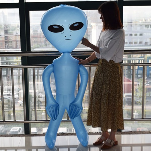 Jumbo Uppblåsbar Alien 3-pack - Alien Inflate Toy för barn - Blue