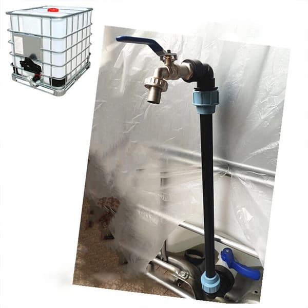 IBC Svanehals +3/4\" Aftapningshane Adapter Til Container Tilbehør Regnvandstank