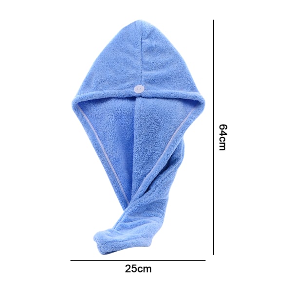 2-pak mikrofiber turban blødt superabsorberende hårhåndklædeindpakning