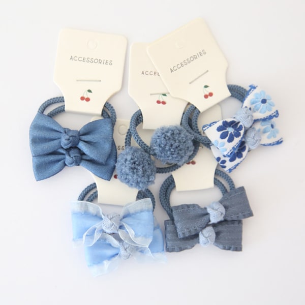 Children's cute headwear hair accessories basic bow tie leather