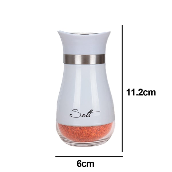 Salt og pepper shaker elegant med klar glassbunn