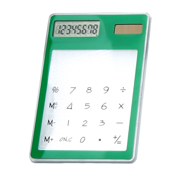 Modern Design Kalkylator, Kreditkortstunn med Transparent Touchpanel för Kontors- och Skolmaterial